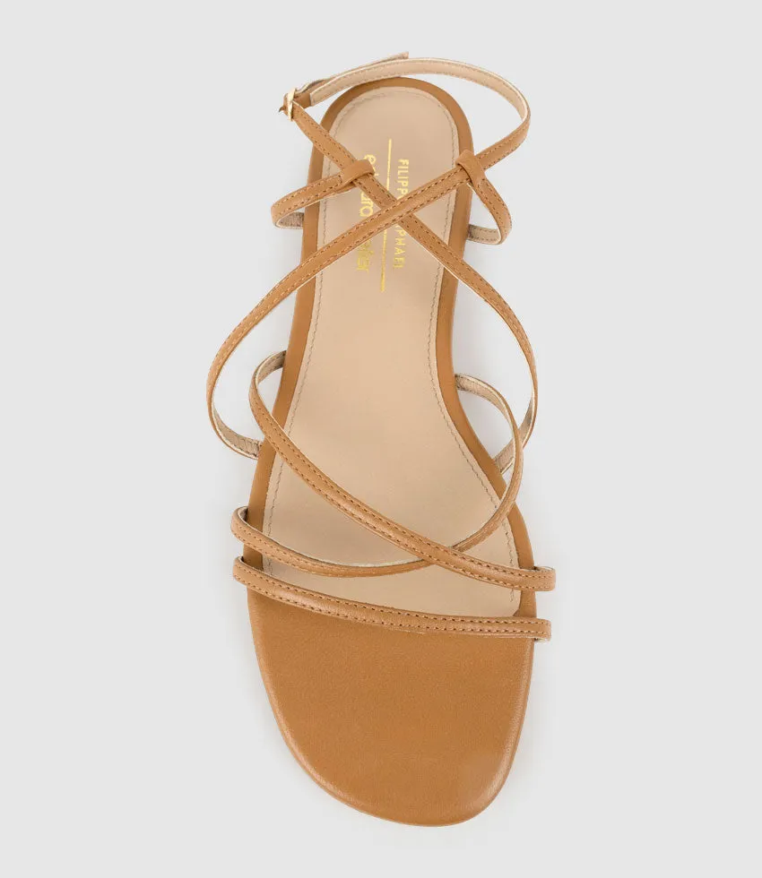SERVILLE Strappy Sandal in Natural