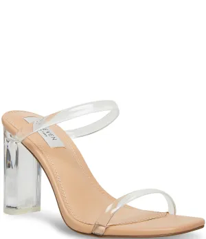 Steve Madden Women's Jacee Open toe Slide Heeled Sandal NUDE MULTI