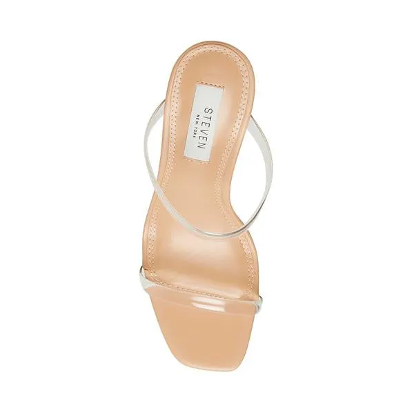 Steve Madden Women's Jacee Open toe Slide Heeled Sandal NUDE MULTI