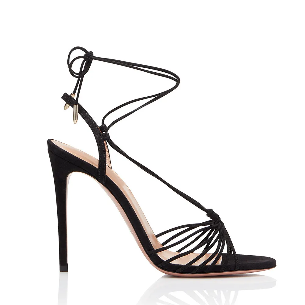 Stylish Black Strappy High Heel Fashion Sandals
