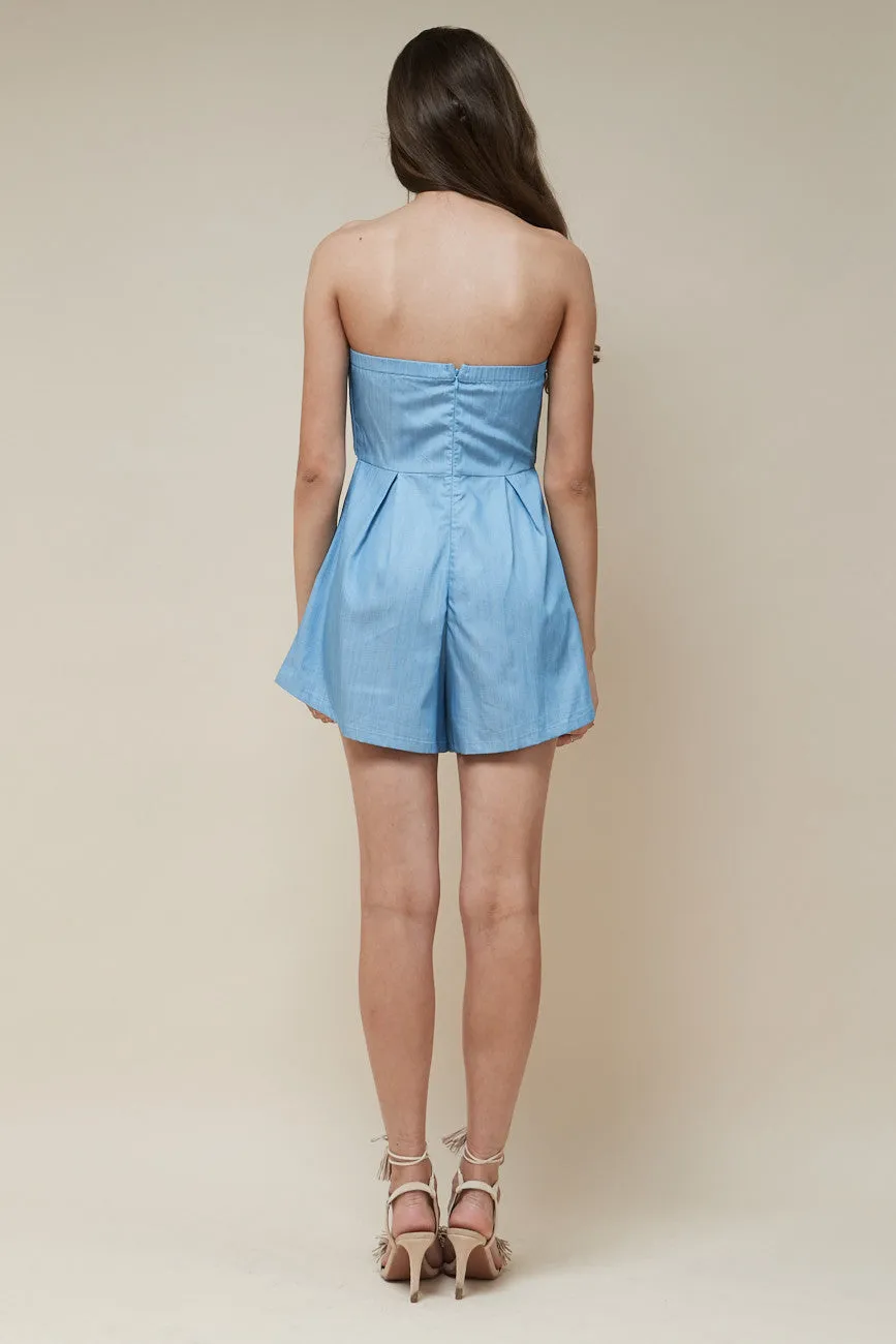 Sweetheart Playsuit Chambray