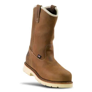 Thorogood Men's 11" American Heritage Series Waterproof Crazy Horse Round Steel Toe Pull-On Wellington Work Boot