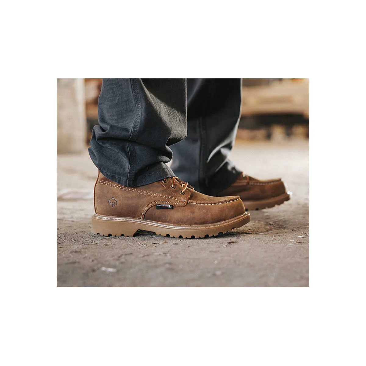 Wolverine Men's Floorhand Moc-Toe 6" Steel-Toe Work Boot - Tan