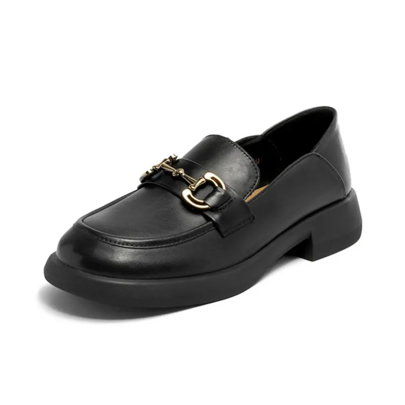 Women Retro Soft Leather Minimalist Loafers