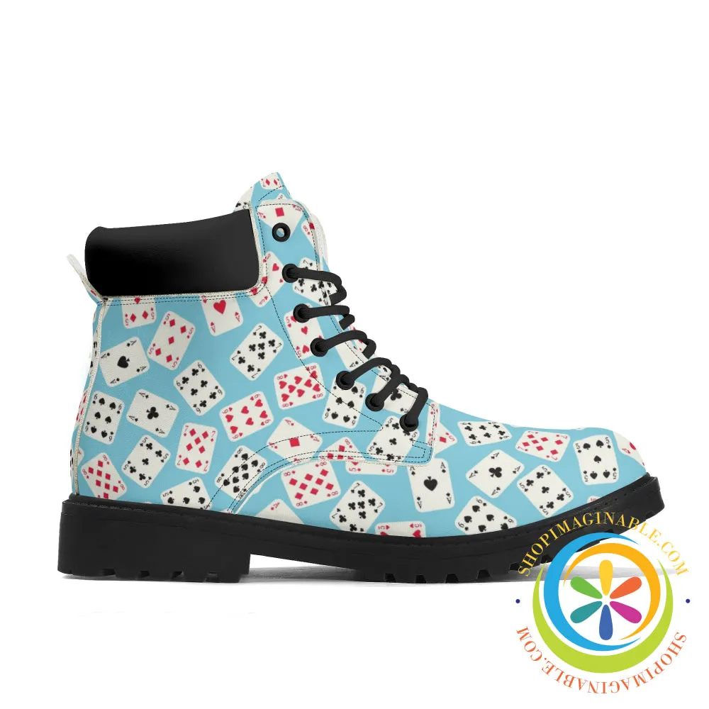 Women's Alice in Wonderland Cards Inspired Boots
