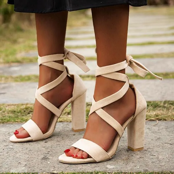Women's Fashion Cross Strap Dress Sandals 88157684S