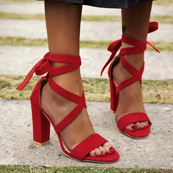 Women's Fashion Cross Strap Dress Sandals 88157684S