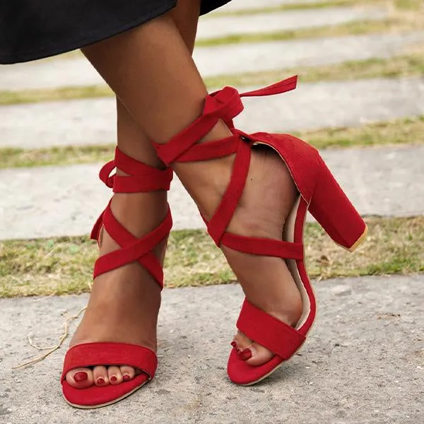 Women's Fashion Cross Strap Dress Sandals 88157684S