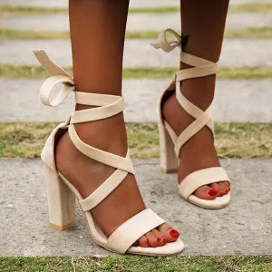 Women's Fashion Cross Strap Dress Sandals 88157684S