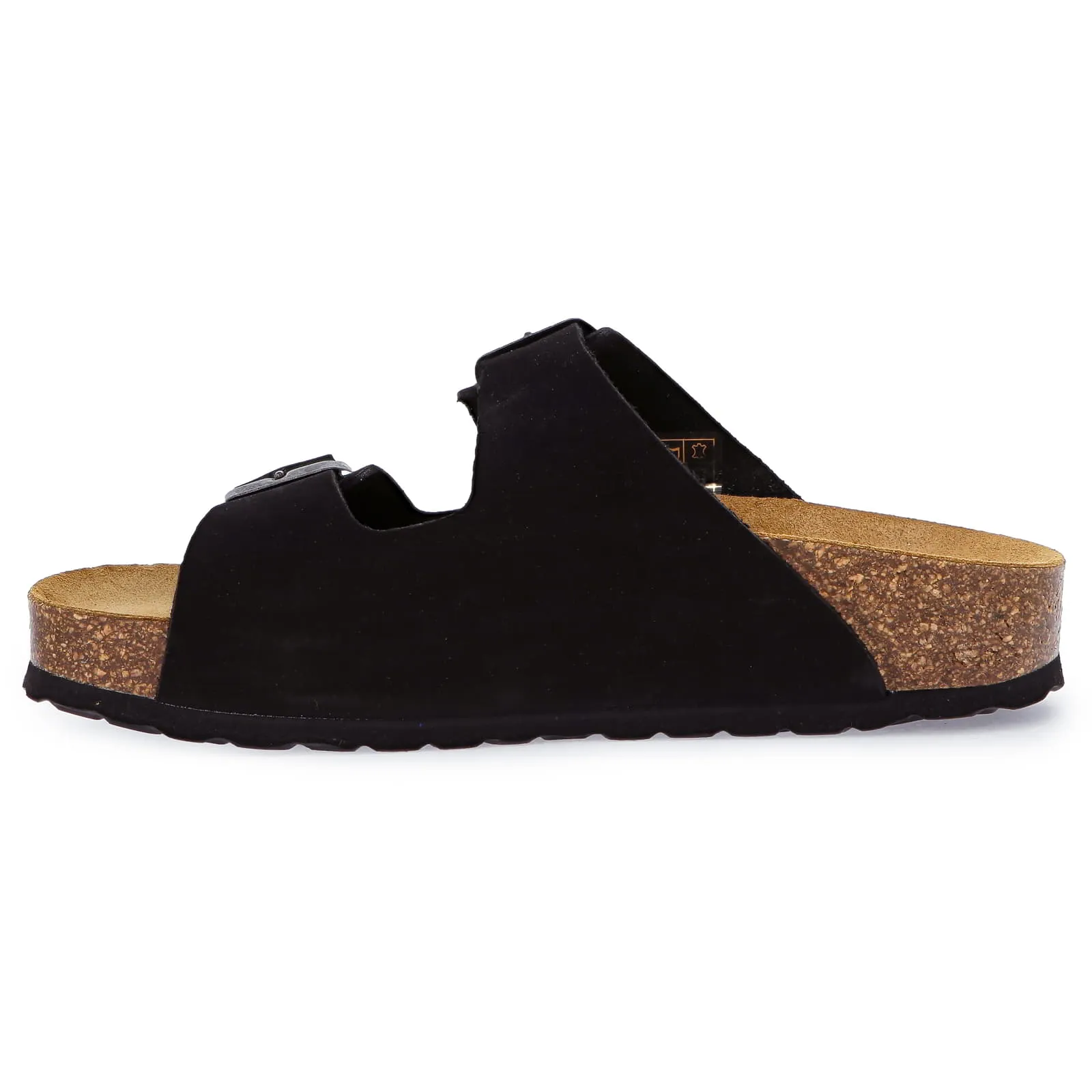 Womens Malaga Mid Platform Slide Sandals - Black