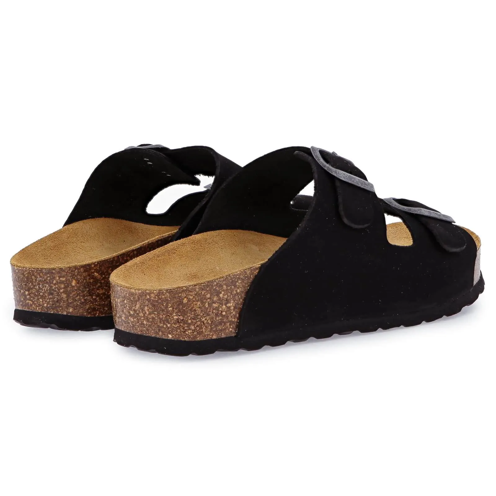 Womens Malaga Mid Platform Slide Sandals - Black