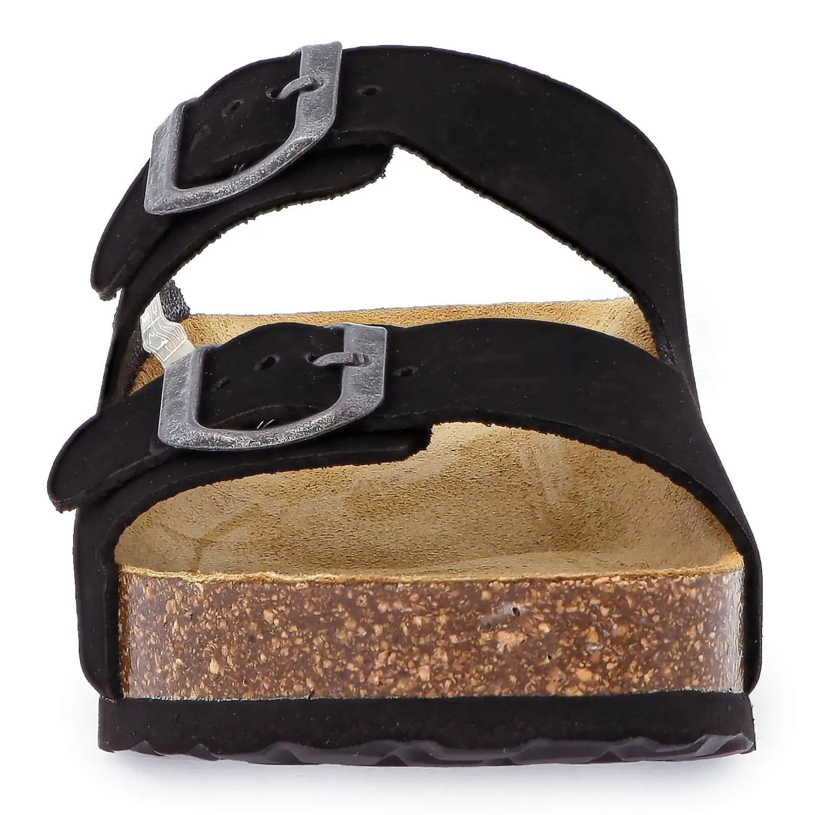Womens Malaga Mid Platform Slide Sandals - Black